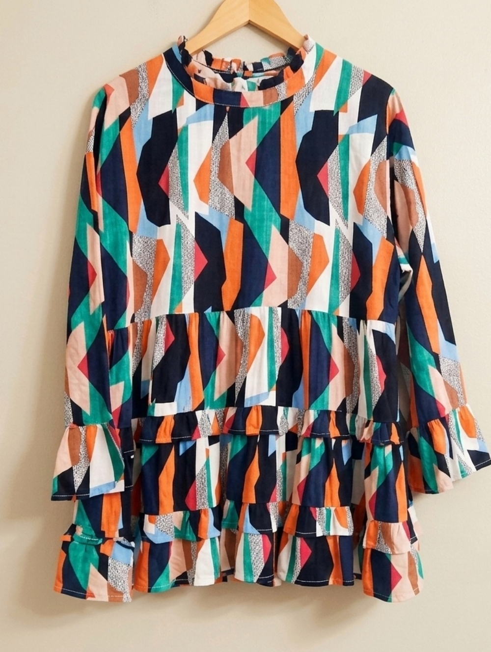 Jodifl Multi-Colored Tiered Babydoll Top - Picture 2 of 4